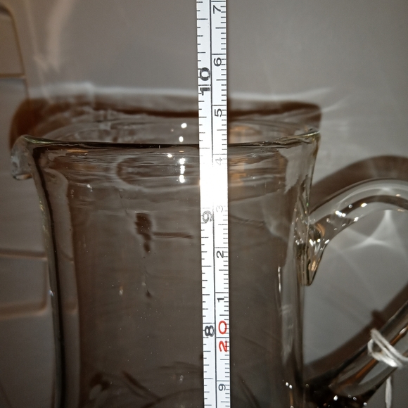 3pc lot vintage crystal tea or juice pitchers & beer mug - Picture 10 of 10